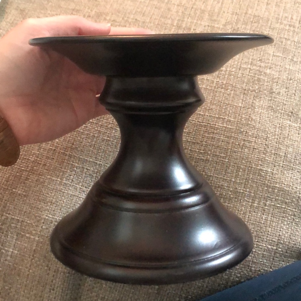 2 Pottery Barn Turned Wood Pillar Holders